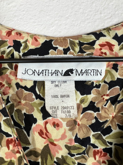 Floral Button Front Midi Dress