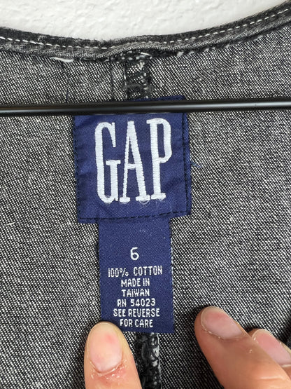 Gap Black Denim Belted Mini Dress