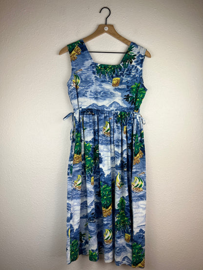 Tropical Beach Midi Dress