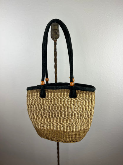 Woven Beaded Shoulder Bag