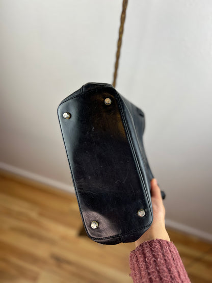 Black Leather Shoulder Bag
