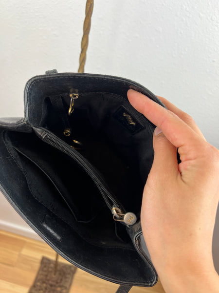 Black Leather Shoulder Bag