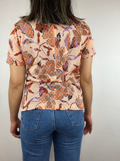 Graff Vintage Floral Ruffle Blouse