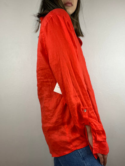 Linen Bright Button Up Top