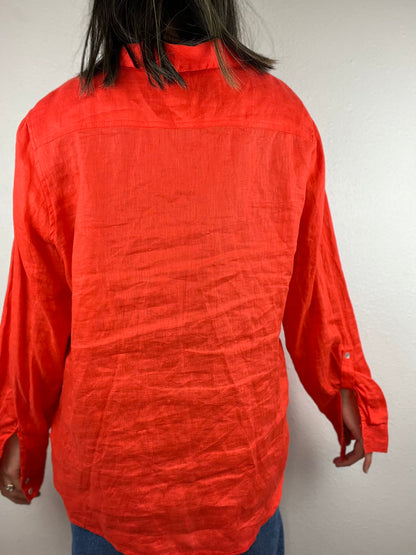 Linen Bright Button Up Top