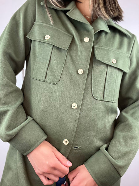 Jantzen 100 Army Green Chore Top Jacket