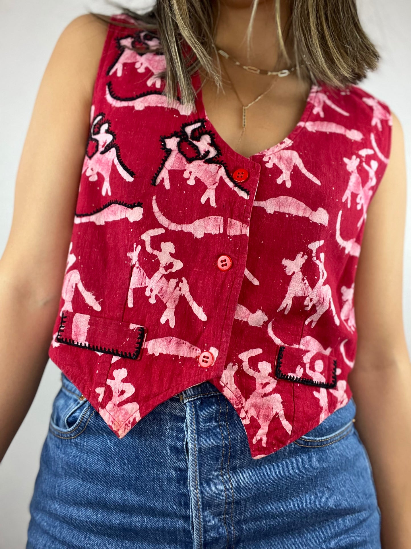 Handmade Dyed Printed Vest