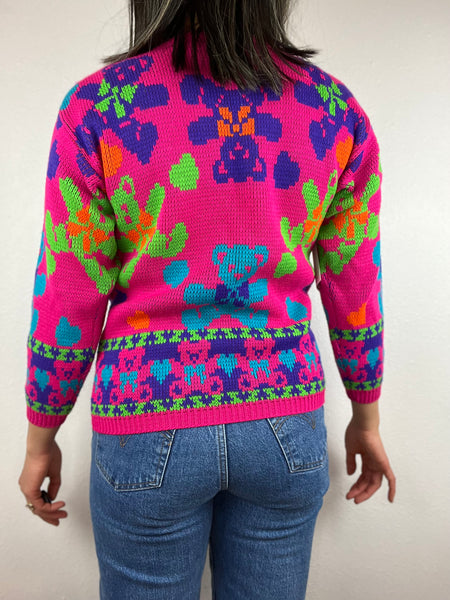 Vintage Quirky Teddy Bears Sweater