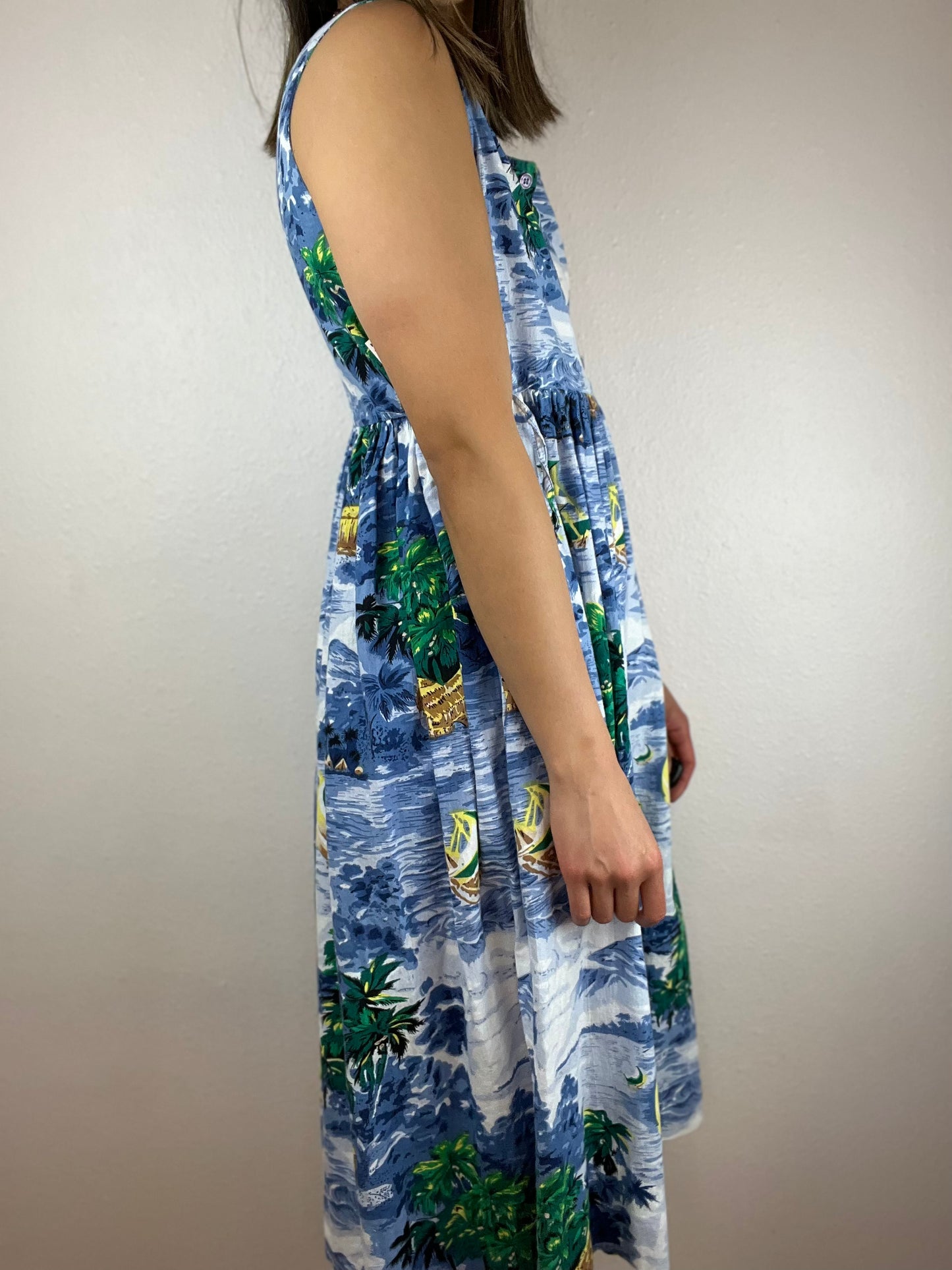Tropical Beach Midi Dress
