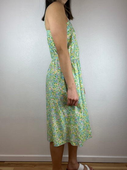 Handmade Spring Florals Midi Dress