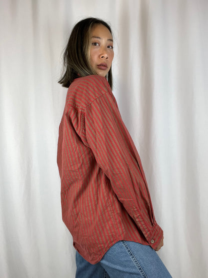 Striped Long Sleeve Button Up
