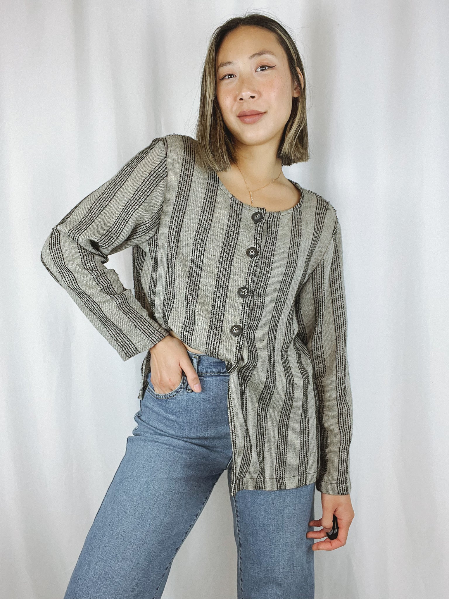 Coldwater Creek Button Up Long Sleeve Top