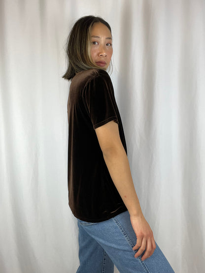 Velvet Short Sleeve Top