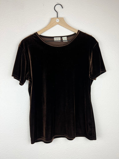 Velvet Short Sleeve Top