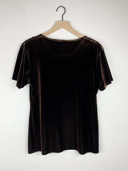 Velvet Short Sleeve Top
