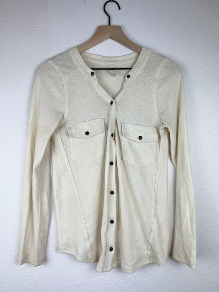 Free People Button Up Long Sleeve Top