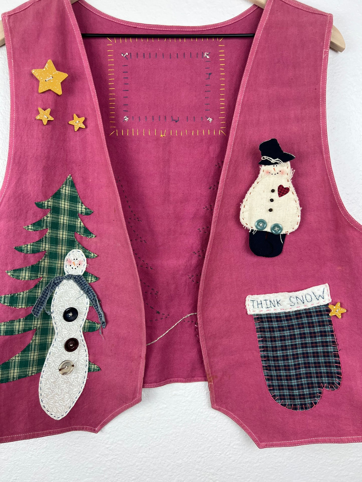 Handmade I Love Snowmen Vest