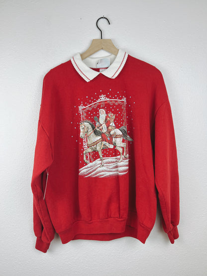 Santa on his Horse Holiday Crewneck
