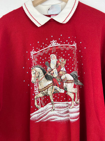 Santa on his Horse Holiday Crewneck