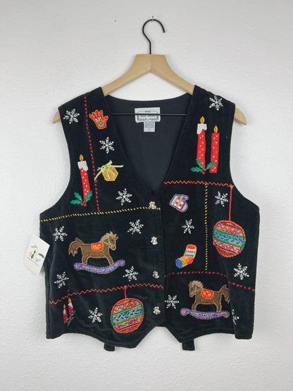 Velvet Holiday Cheer Vest