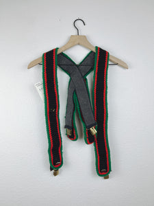 Knitted Holiday Suspenders