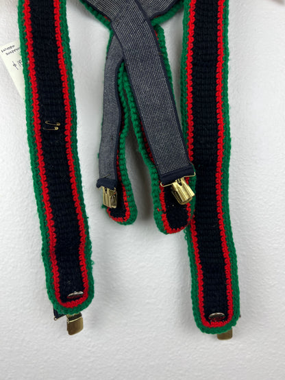 Knitted Holiday Suspenders
