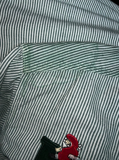 Santa and His Reindeer Button Up