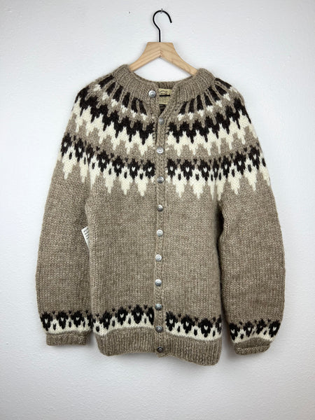 SALE Geysir Hand Knit 100% wool Icelandic Cardigan