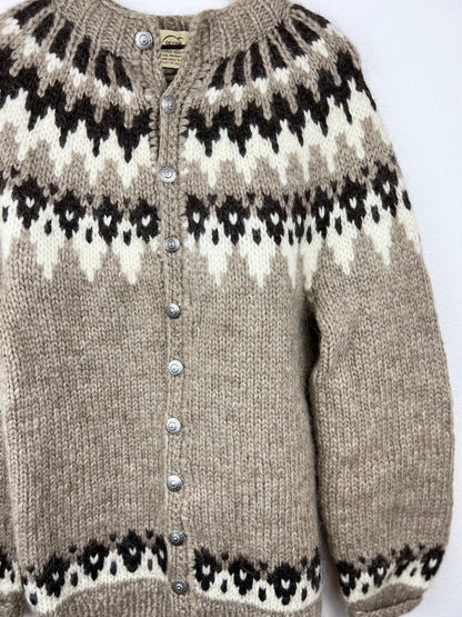 SALE Geysir Hand Knit 100% wool Icelandic Cardigan