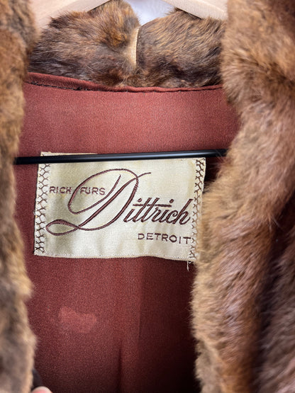 Vintage Rich Furs Dittrich Detroit Demi Buff Mink Fur Capelet