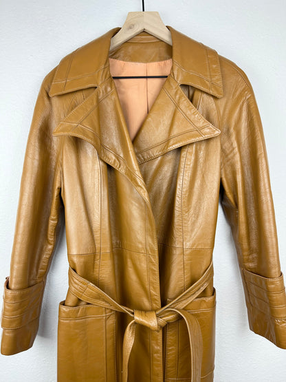 SALE Vintage Camel Leather Jacket