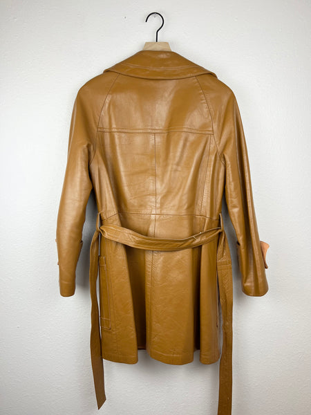 SALE Vintage Camel Leather Jacket