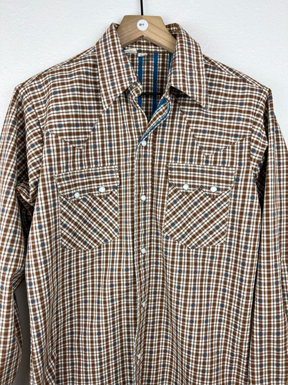 SALE Vintage Snap Button Up Long Sleeve