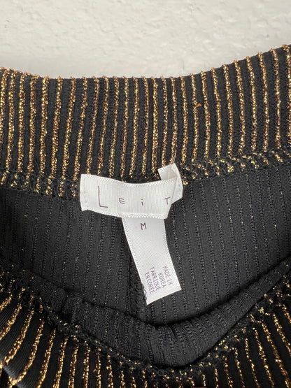 Leith Gold Metallic Wide Leg Bottoms