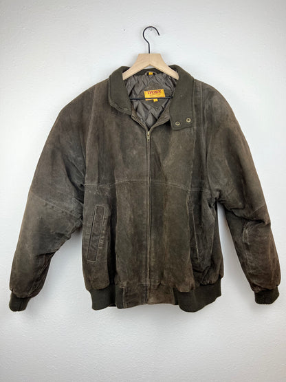 Duke Insulated Leather Bomber Jacket