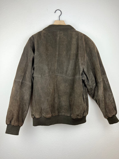 Duke Insulated Leather Bomber Jacket