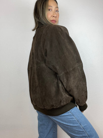 Duke Insulated Leather Bomber Jacket