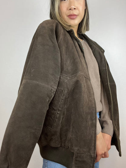Duke Insulated Leather Bomber Jacket