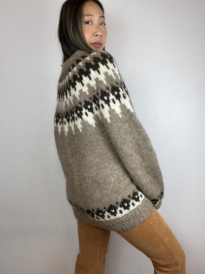 SALE Geysir Hand Knit 100% wool Icelandic Cardigan
