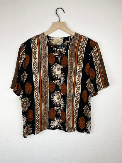 SALE Fritzi Patterned Button up Top