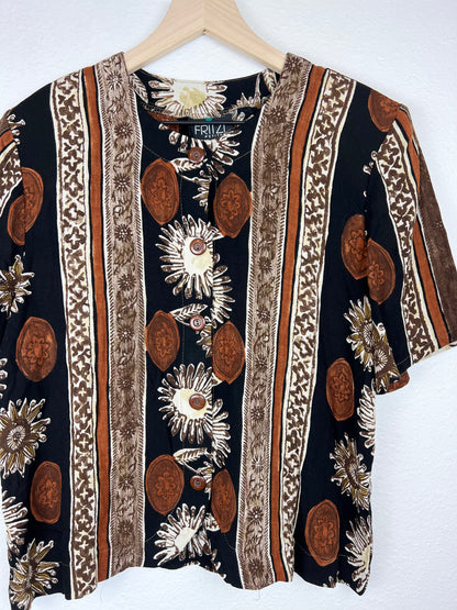 SALE Fritzi Patterned Button up Top