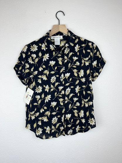Jones New York 100% Silk Button Up Top