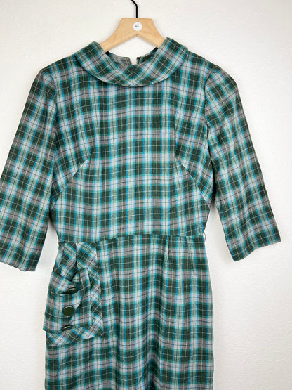 60s Henry-Lee Plaid Dress