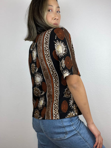 SALE Fritzi Patterned Button up Top