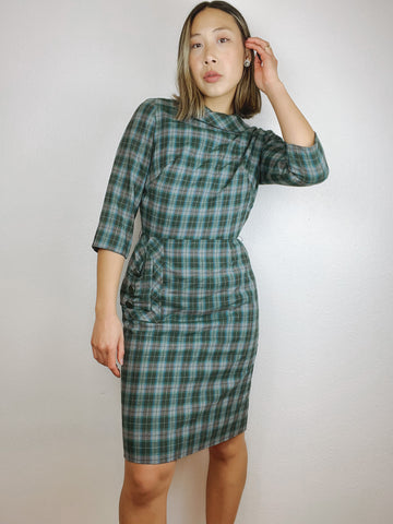 60s Henry-Lee Plaid Dress