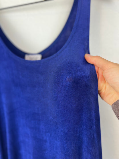 Blue Sleeveless Maxi Dress