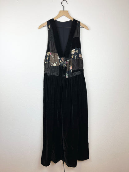 SALE Patchwork Velvet Maxi Dress