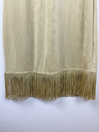 Deadstock Gold Fringe Midi Dress