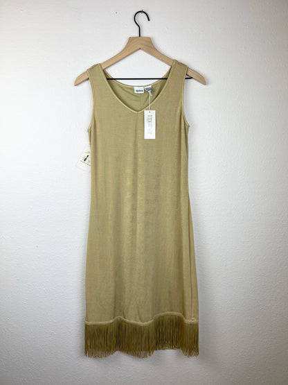 Deadstock Gold Fringe Midi Dress
