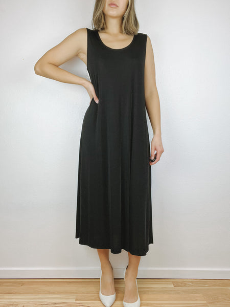 SALE Sleeveless Black Maxi Dress